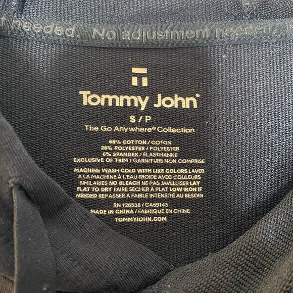 TOMMY JOHN Black Onyx Medium Grey Colorblock Hoodie Soft Stretch Go Anywhere - Picture 5 of 8